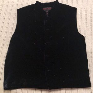 Ralph Lauren Dk Blue crushed velvet top